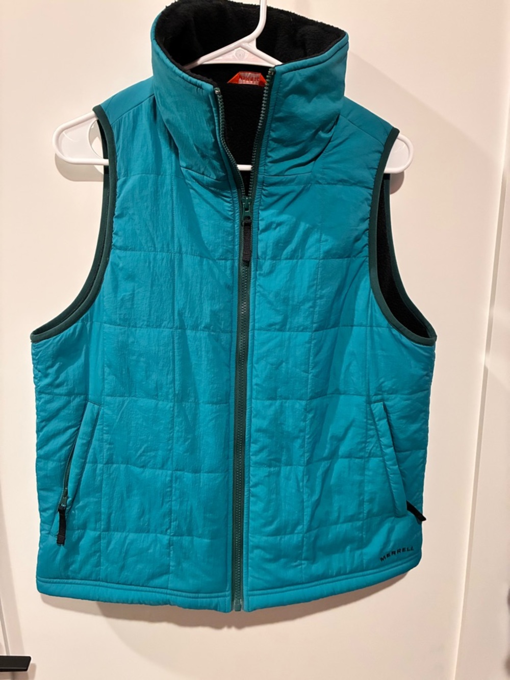 Merrell Turquoise Quilted Vest with Black Accents